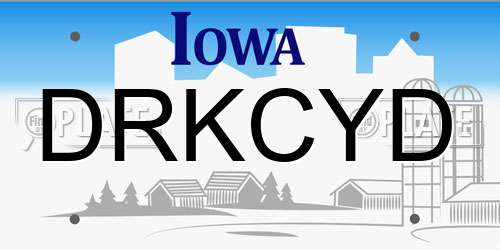 DRKCYD Iowa License Plate