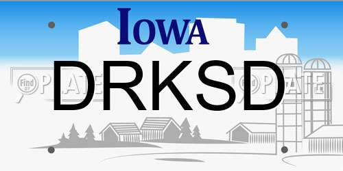 DRKSD Iowa License Plate