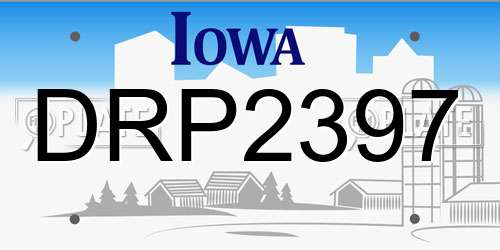 DRP2397 Iowa License Plate