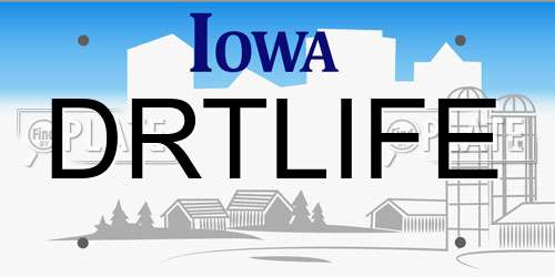 DRTLIFE Iowa License Plate