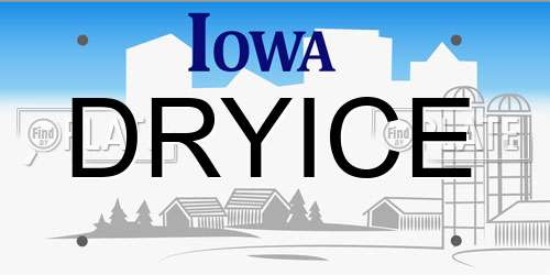DRYICE Iowa License Plate