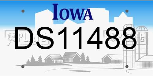 DS11488 Iowa License Plate