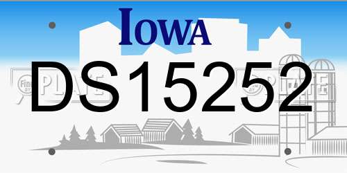 DS15252 Iowa License Plate