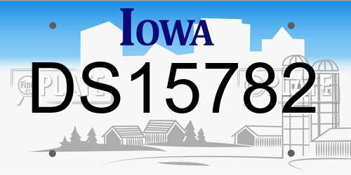 DS15782 Iowa License Plate