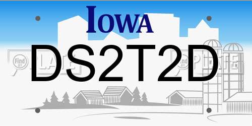 DS2T2D Iowa License Plate