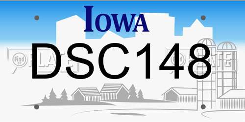DSC148 Iowa License Plate
