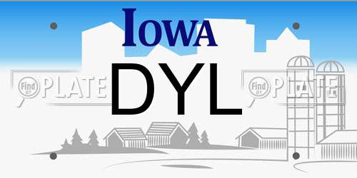 DYL Iowa License Plate