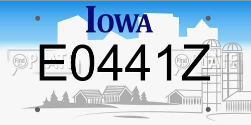 E0441Z Iowa License Plate