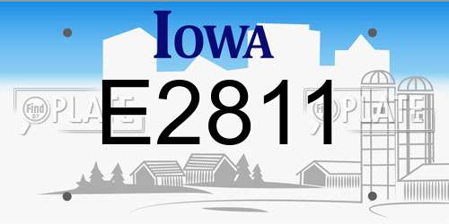 E2811 Iowa License Plate