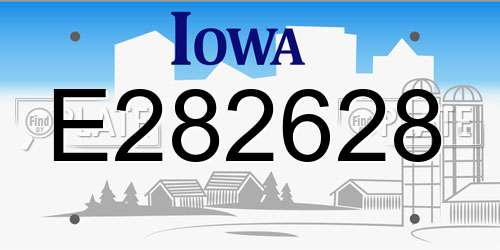 E282628 Iowa License Plate