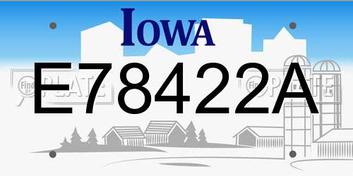 E78422A Iowa License Plate