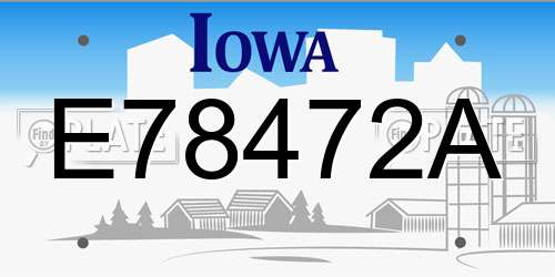 E78472A Iowa License Plate
