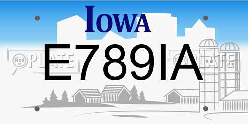 E789IA Iowa License Plate
