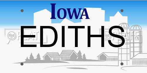 EDITHS Iowa License Plate