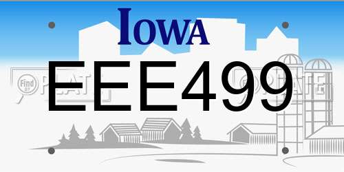 EEE499 Iowa License Plate
