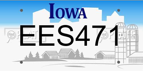 EES471 Iowa License Plate
