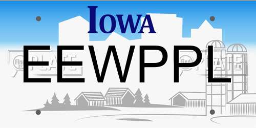 EEWPPL Iowa License Plate