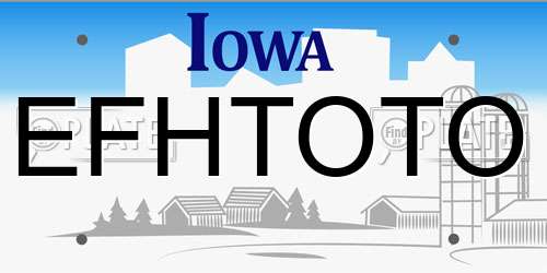 EFHTOTO Iowa License Plate
