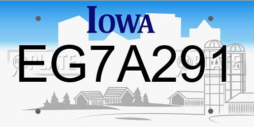 EG7A291 Iowa License Plate