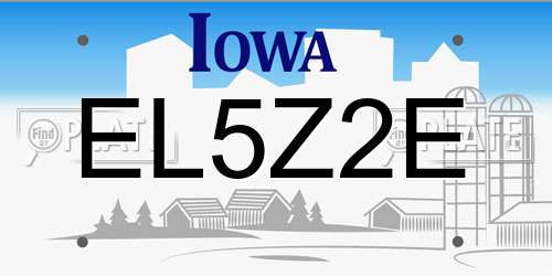 EL5Z2E Iowa License Plate