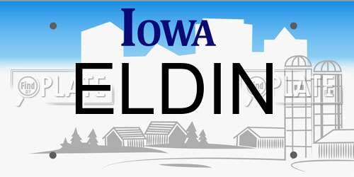 ELDIN Iowa License Plate