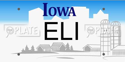 ELI Iowa License Plate