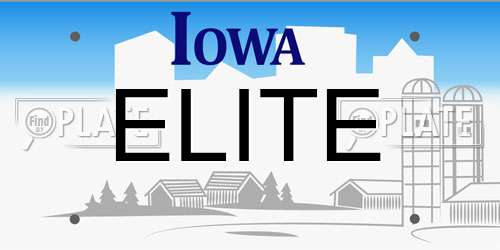 ELITE Iowa License Plate