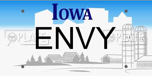 ENVY Iowa License Plate