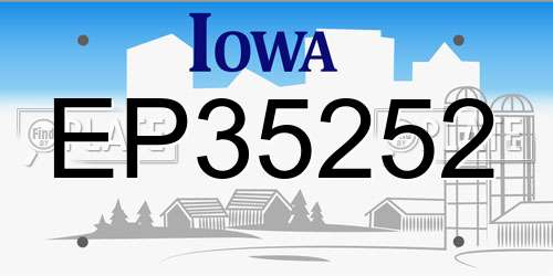 EP35252 Iowa License Plate