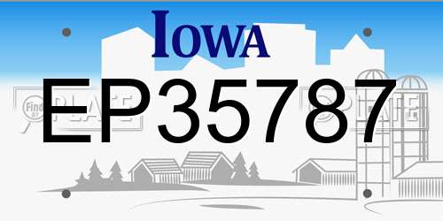 EP35787 Iowa License Plate