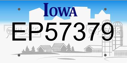 EP57379 Iowa License Plate
