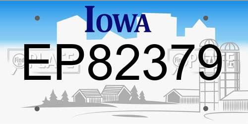 EP82379 Iowa License Plate