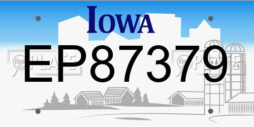EP87379 Iowa License Plate
