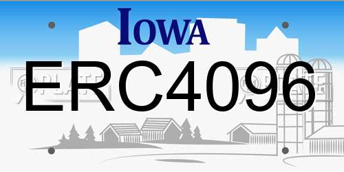 ERC4096 Iowa License Plate