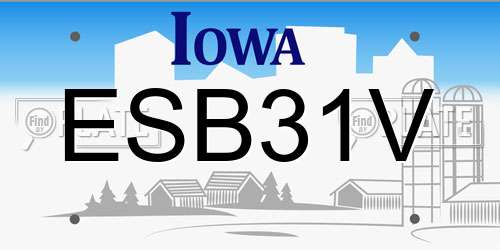 ESB31V Iowa License Plate