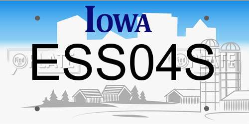 ESS04S Iowa License Plate