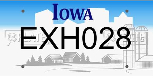 EXH028 Iowa License Plate
