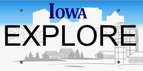 EXPLORE Iowa License Plate