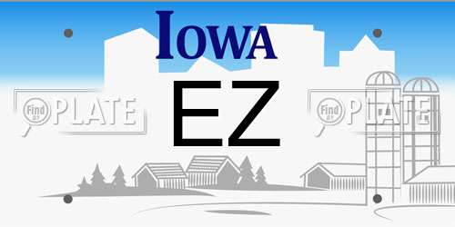 EZ Iowa License Plate