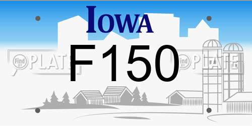 F150 Iowa License Plate