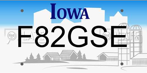 F82GSE Iowa License Plate