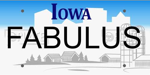 FABULUS Iowa License Plate