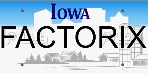 FACTORIX Iowa License Plate