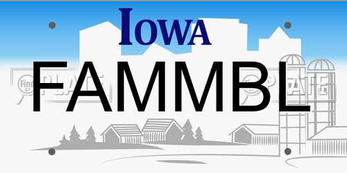 FAMMBL Iowa License Plate