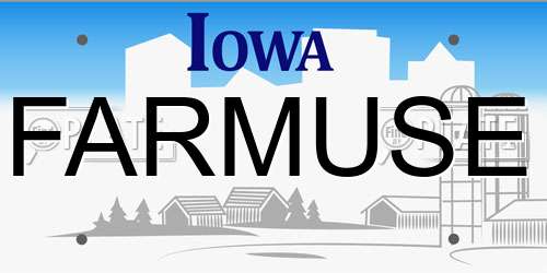 FARMUSE Iowa License Plate