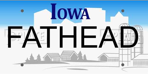 FATHEAD Iowa License Plate