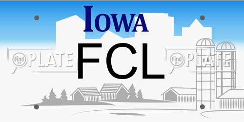 FCL Iowa License Plate