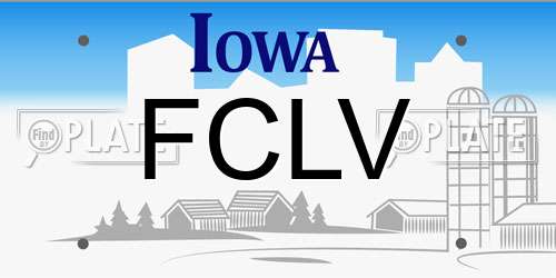 FCLV Iowa License Plate