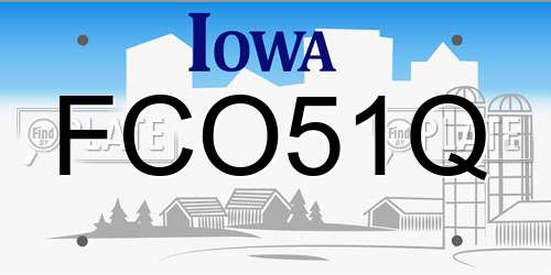 FCO51Q Iowa License Plate