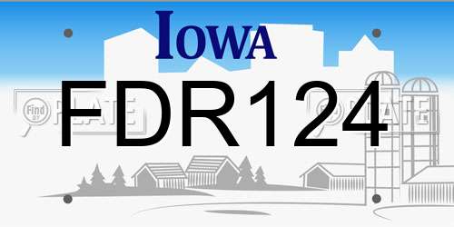FDR124 Iowa License Plate